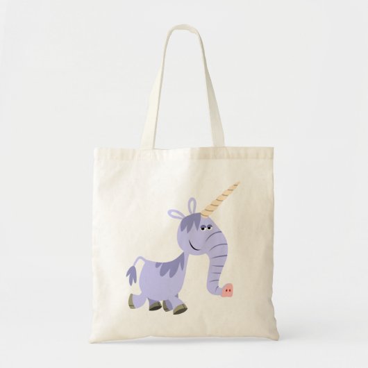Cute Unusual Cartoon Unicorn Bag Tote Bag (Voorkant)