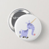 Cute Unusual Cartoon Unicorn Button Badge (Voorkant /achterkant)