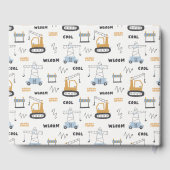 Cute Urban Construction Crane Boy's Baby shower Gastenboek (Achterkant)