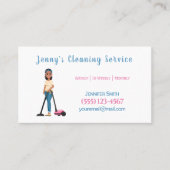 Cute Vacuum House Cleaning Maid Service Visitekaartje (Voorkant)
