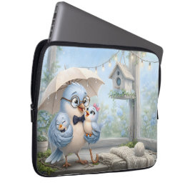 Cute Vader Vogel Familie Tech Organizer Tas 