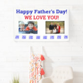 Cute Vaderdag Best Dad Photo Spandoek (Insitu)