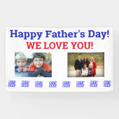 Cute Vaderdag Best Dad Photo Spandoek (Horizontaal)