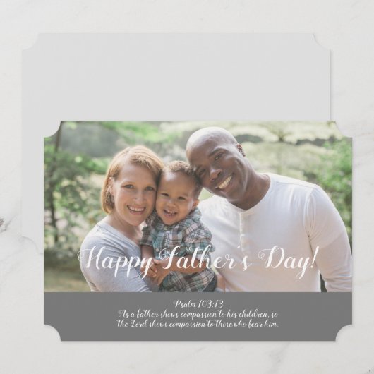 Cute Vaderdag Feestdagenkaart (Voorkant / Achterkant)