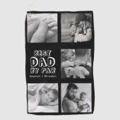 Cute Vaderdag Photo Collage Golf Towel Golfhanddoek (Voorkant)