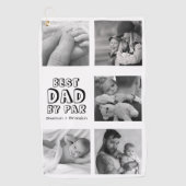 Cute Vaderdag Photo Collage Golf Towel Golfhanddoek (Voorkant)