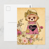 Cute valentijn beer briefkaart (Voorkant / Achterkant)