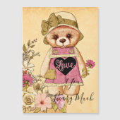 Cute  valentijn beer magnetische uitnodiging (Voorkant)