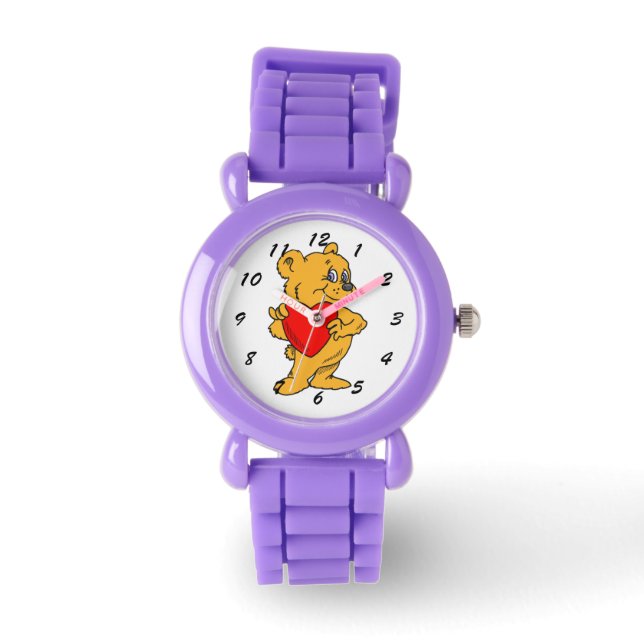 Cute Valentijn Beer Wristwatch Horloge (Voorkant)