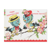 Cute Valentijn Bluebiirds & Blossom Copy