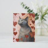 Cute Valentijn Cat Briefkaart (Staand voorkant)