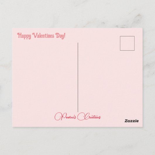 Cute Valentijn Cat Couple Briefkaart (Achterkant)