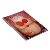 Cute Valentijn Cat Notitieboek (Rechterzijde)