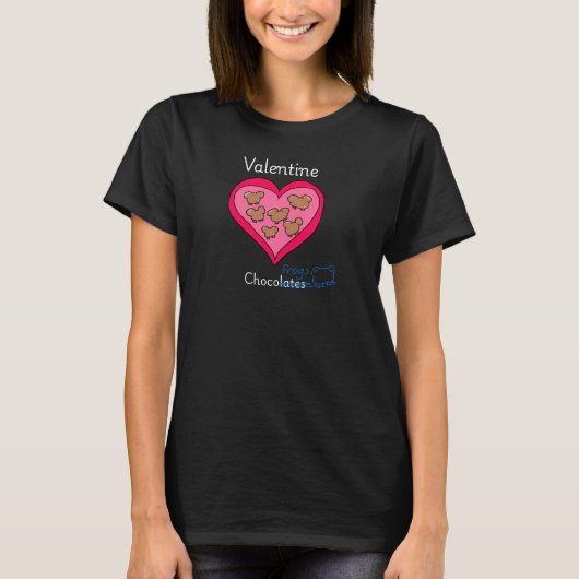 Cute valentijn chocolade kikker shirt (Voorkant)