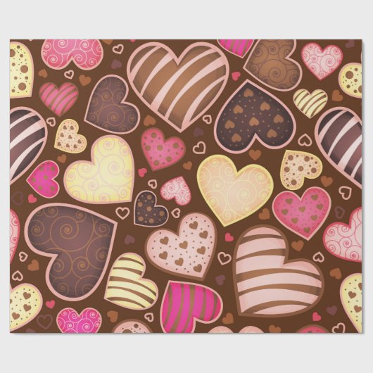 Cute Valentijn Cookies | Valentijn Gift Wrap Cadeaupapier (Vlak)