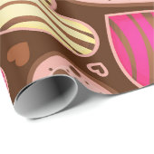 Cute Valentijn Cookies | Valentijn Gift Wrap Cadeaupapier (Rol Hoek)