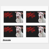 Cute Valentijn Dog Rechthoekige Sticker (Vel)