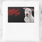 Cute Valentijn Dog Rechthoekige Sticker (Tas)