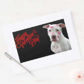 Cute Valentijn Dog Rechthoekige Sticker (Envelop)