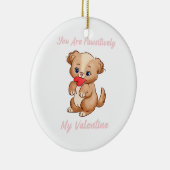 Cute Valentijn Dog Valentijnsdag Classic Keramisch Ornament (Rechts)