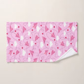 Cute Valentijn Flying Airplane Red Pink Hearts Bad Handdoek (Handdoek)