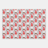 Cute Valentijn Girl Gnome Pattern Inpakpapier Vel (Voorkant 3)