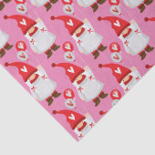 Cute Valentijn Girl Gnome Pattern Tissuepapier (Detail)
