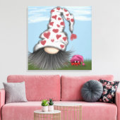 Cute Valentijn Gnome Canvas Afdruk (Insitu (Woonkamer))