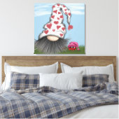 Cute Valentijn Gnome Canvas Afdruk (Insitu (Slaapkamer))