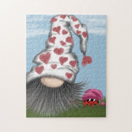 Cute Valentijn Gnome Legpuzzel (Verticaal)