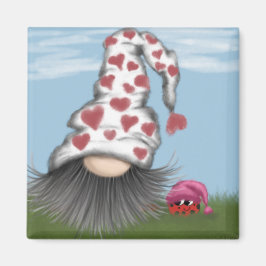 Cute Valentijn Gnome Magneet