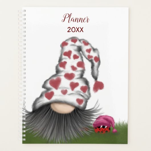 Cute Valentijn Gnome Planner (Voorkant)