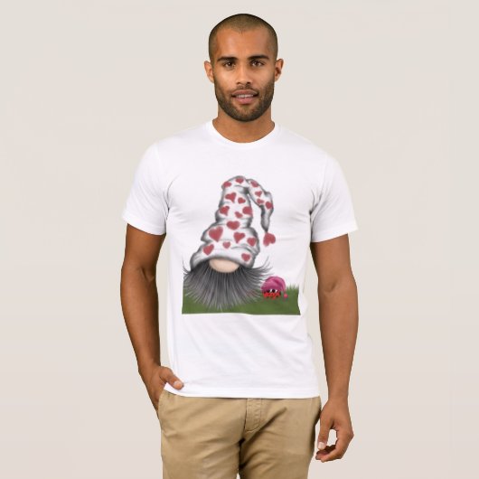 Cute Valentijn Gnome T-shirt (Voorkant volledig)