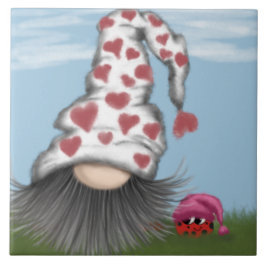 Cute Valentijn Gnome Tegeltje