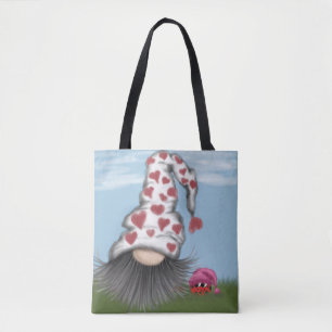 Cute Valentijn Gnome Tote Bag