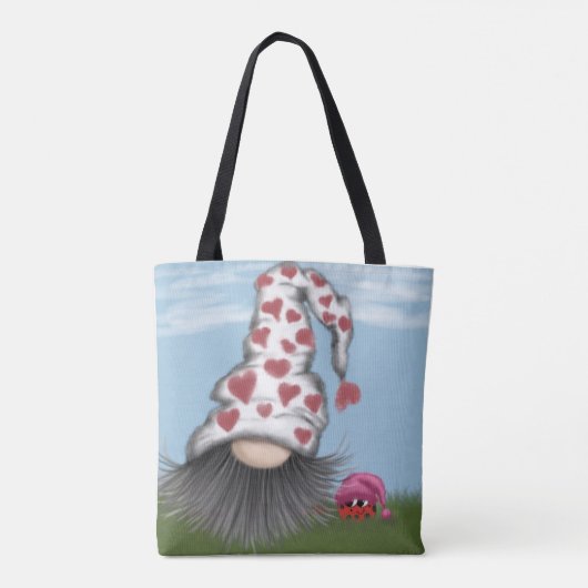Cute Valentijn Gnome Tote Bag (Achterkant)