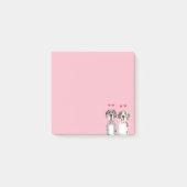 Cute Valentijn Great Dane Dogs Pink Red Post-it® Notes (Voorkant)