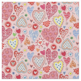 Cute Valentijn harten liefde roze patroon Stof