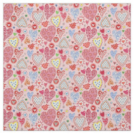 Cute Valentijn harten liefde roze patroon Stof