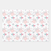 Cute Valentijn Heart Love Cats Patroon Inpakpapier Vel (Voorkant 3)