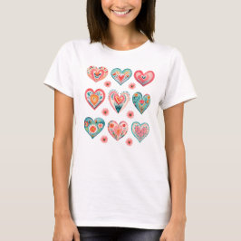 Cute Valentijn Hearts T-shirt