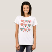 Cute Valentijn Hearts T-shirt (Voorkant volledig)
