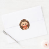 Cute Valentijn hedgel is mijn Valentijn Vierkante Sticker (Envelop)