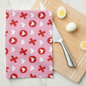 Cute Valentijn Kitchen Towel Theedoek (Quarter Fold)