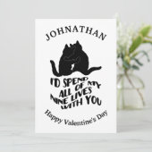 Cute Valentijn kittens aangepaste Valentijnsdag Ca Kaart (Staand voorkant)