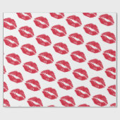 Cute Valentijn Kusjes Patroon Inpakpapier (Vlak)