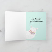 Cute Valentijn Llama Feestdagen Kaart (Binnen)