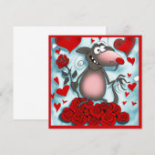 Cute Valentijn Love Rat (Voorkant / Achterkant)