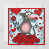 Cute Valentijn Love Rat (Voorkant)