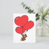 Cute Valentijn Love Stuffed Beer Feestdagenkaart (Staand voorkant)